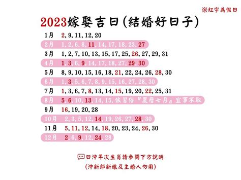 2023結婚好日子生肖|【2023結婚、宜嫁娶吉日】農民曆結婚好日子查詢